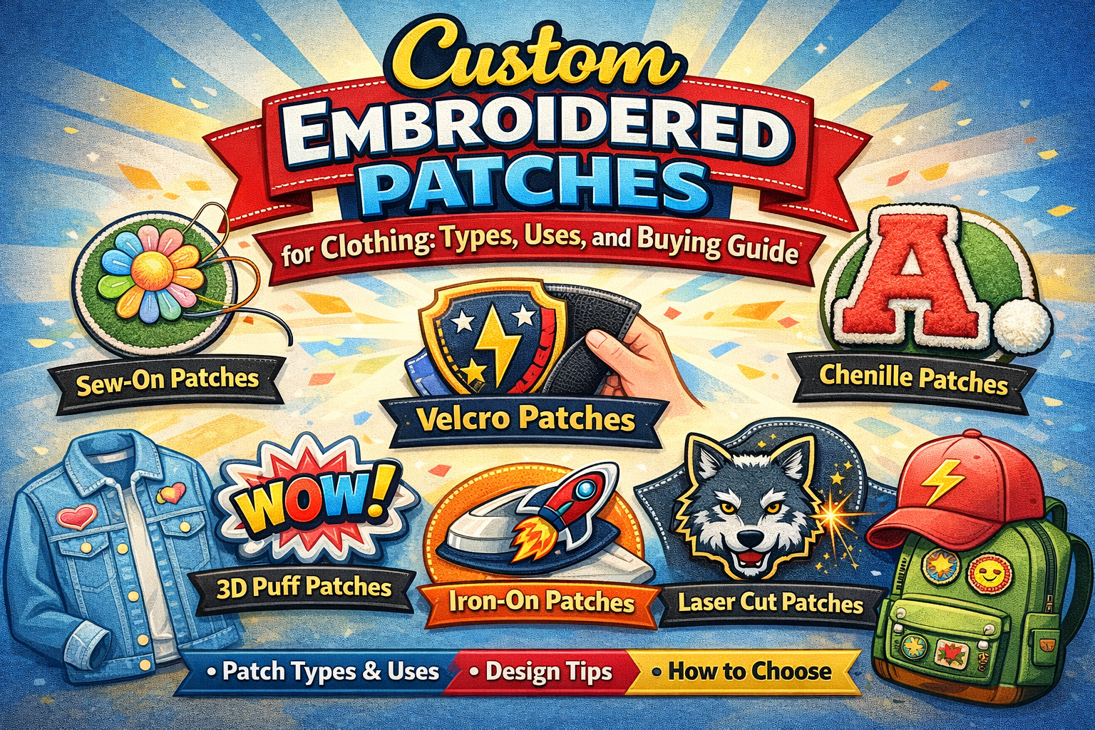 Custom Embroidered Patches for Clothing: Types, Uses, and Buying Guide
